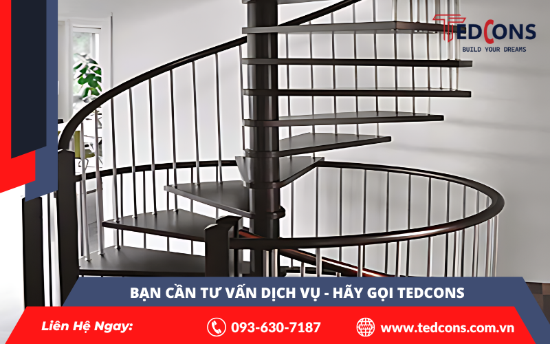 Cầu thang xoắn bằng thép: Giải pháp tối ưu cho không gian hiện đại