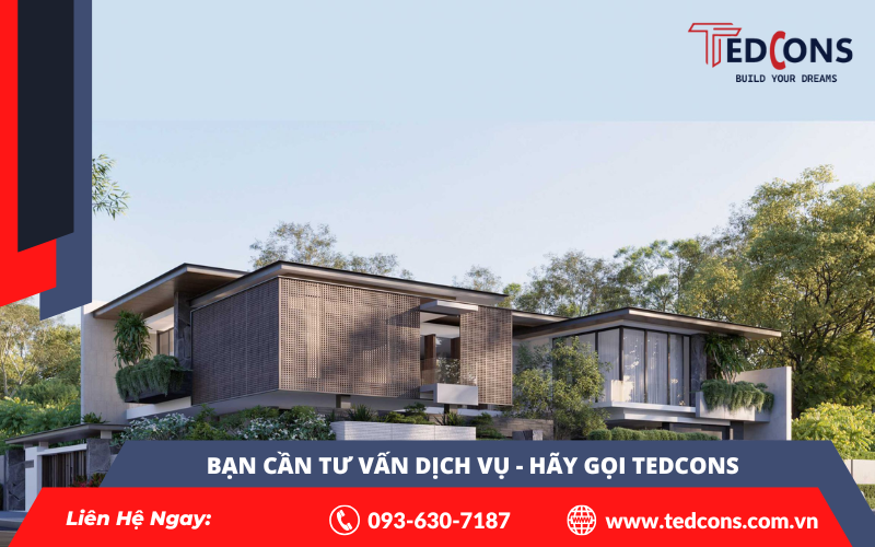 Dịch vụ xây dựng biệt thự 2 mặt tiền của Tedcons