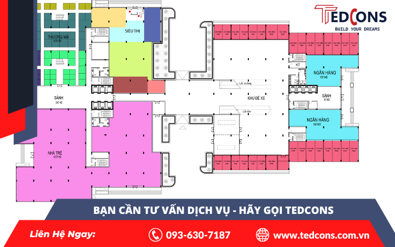 Những nguyên tắc thiết kế mặt bằng trung tâm thương mại
