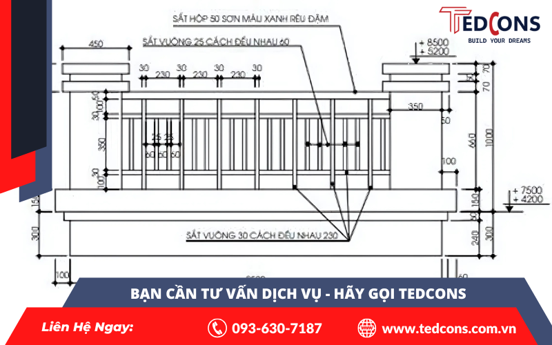 Kích thước tiêu chuẩn ban công